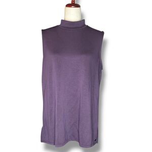 Gaiam Purple High Neck Soft Stretchy Sleeveless Top Size XLarge